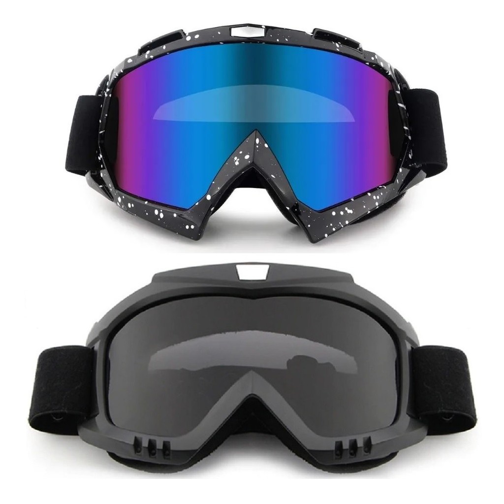 Kit 2 Óculos Proteção Motocross Utv Kitesurf Jet Ski Uv400