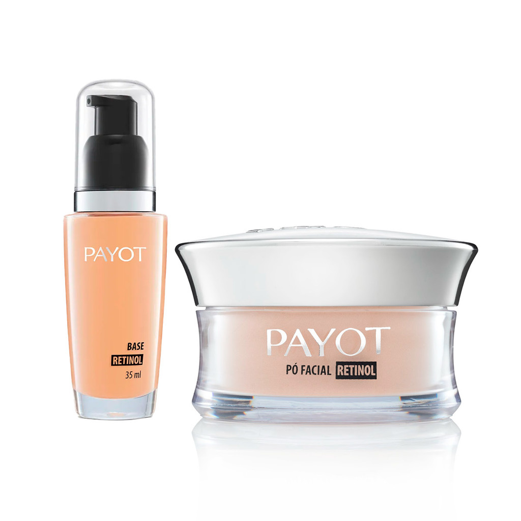 Kit Base Retinol Cor 45 + Pó Facial Retinol Matte Payot