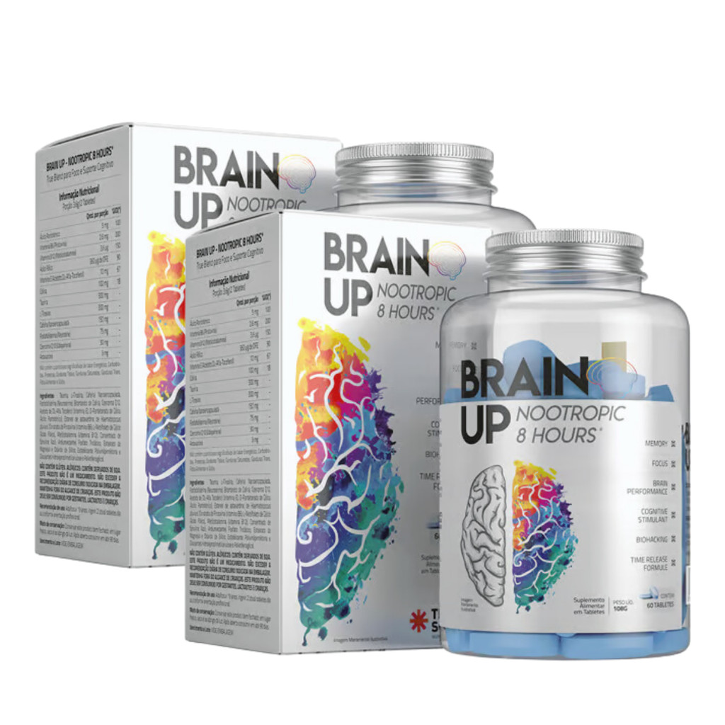 2x Nootrópico Brain Up True Source 60 Tabletes