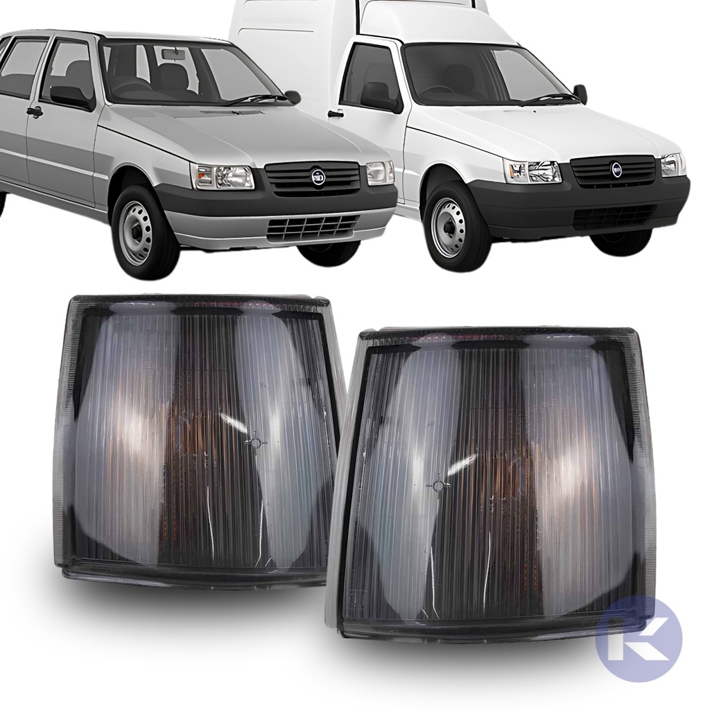 Lanterna Dianteiro Uno Fiorino Elba Prêmio 91 a 2004 Pisca Modelo CIBIE Fumê