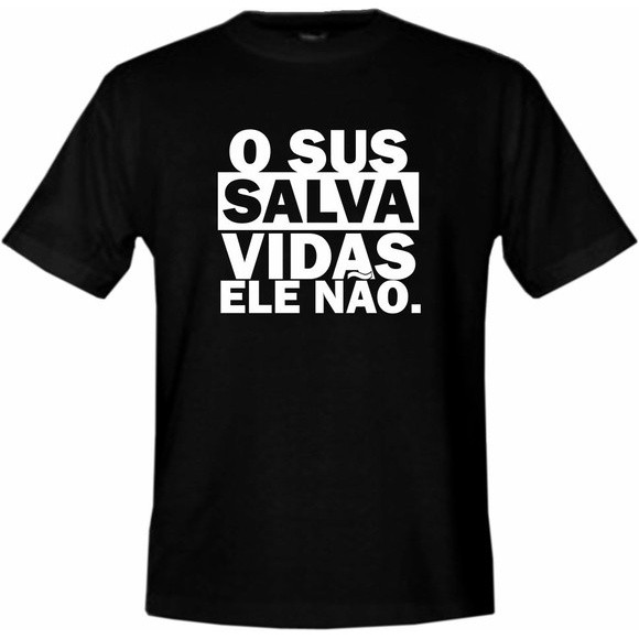 T-shirt Camiseta Preta O Sus Salva Vidas Ele Não Envio Rapido