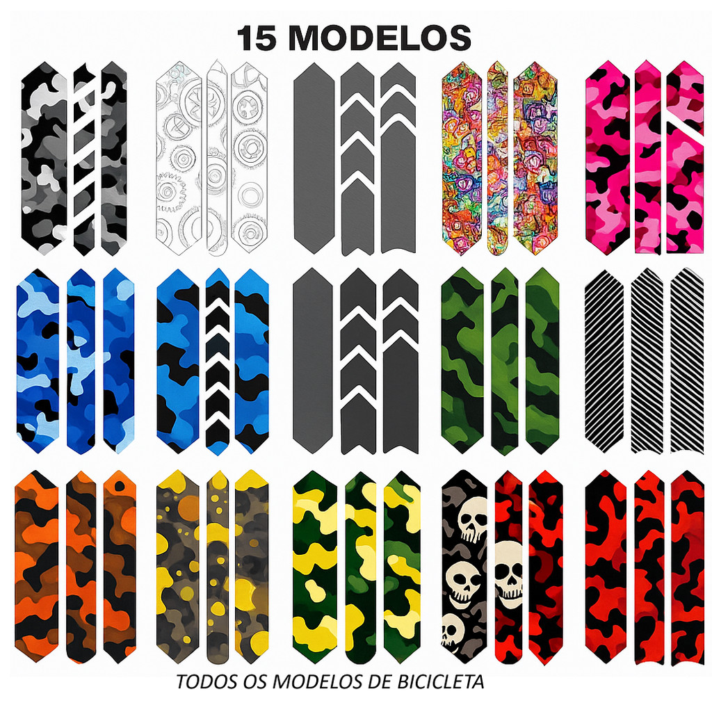 Adesivo de Proteção para Quadro de Bike Bicicleta MTB Speed 15 Modelos Universais Compatível Pneu em Oferta na Shopee