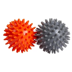 Par de Bolas Massagem PVC T126 Cinza e Laranja Acte