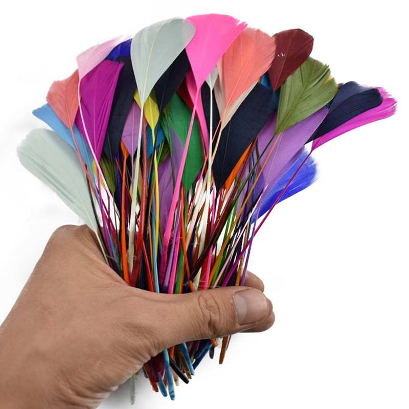 Atacado Colorido Pena De pluma Decoração Penas Branco Para Artesanato Festa Apanhador De Sonhos Materiais De Amarração D