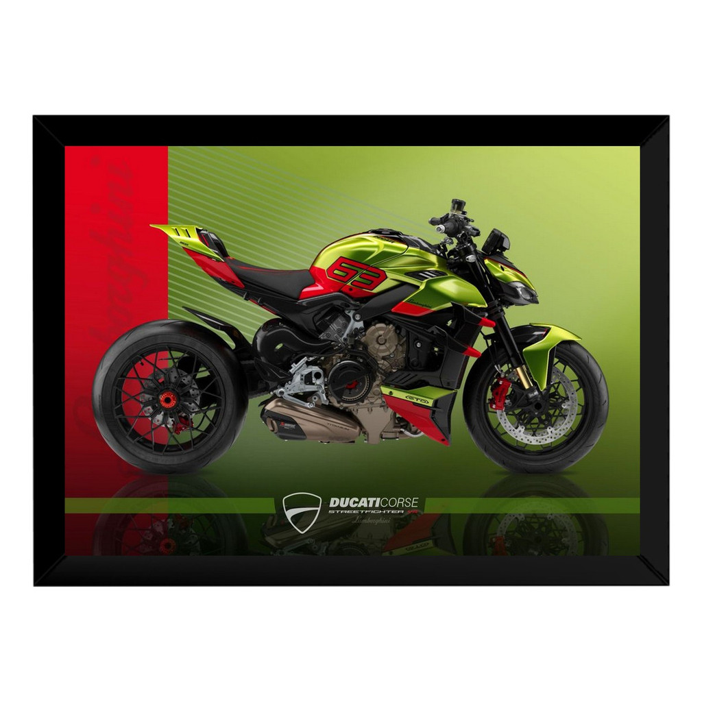 Quadro Moto Ducati Streetfigheter Lamborghini Decoração