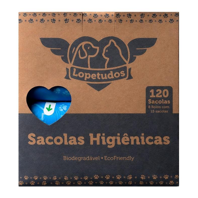 Sacolas Higiênicas para Pets Lopetudos, Com 8 Rolos, LP-SH-C8R