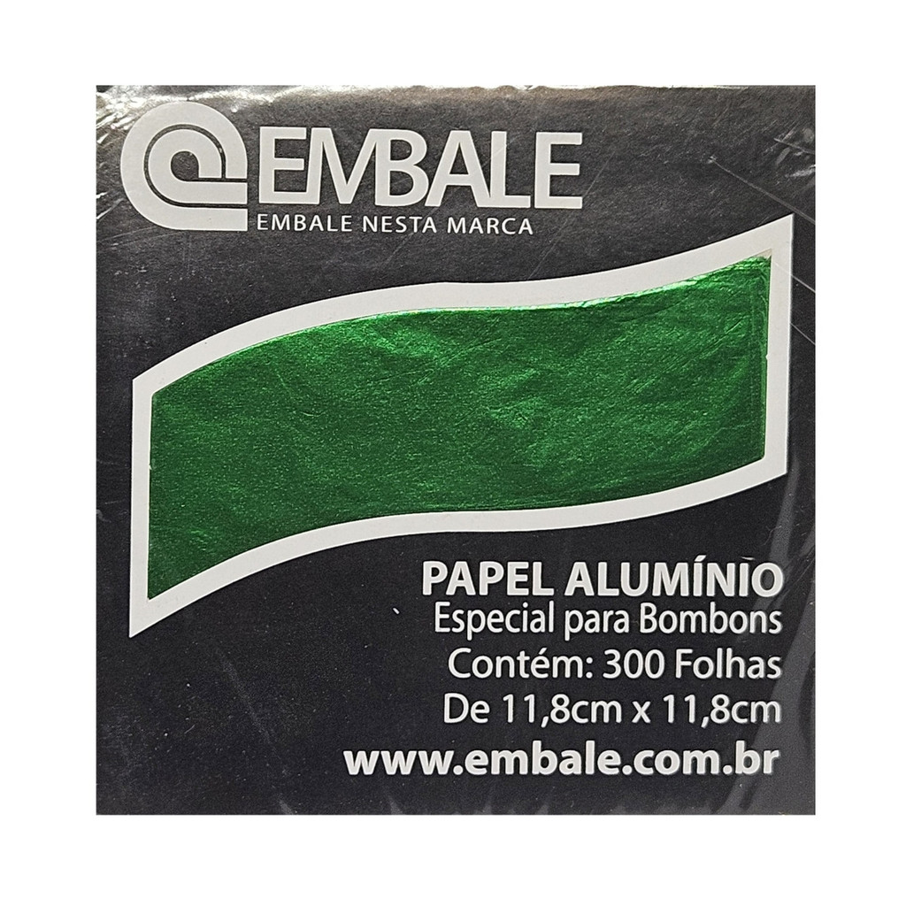 Papel chumbo 11,8x11,8cm para Trufa 300fls verde embale