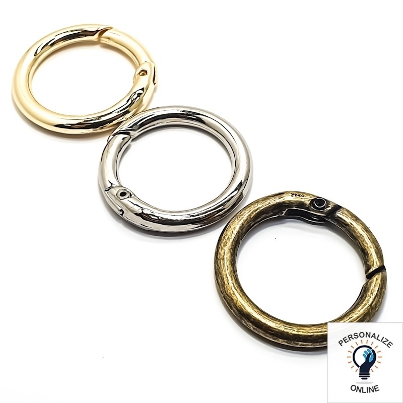 Argola Mosquetão Articulada Prata 2,0cm 4 unid