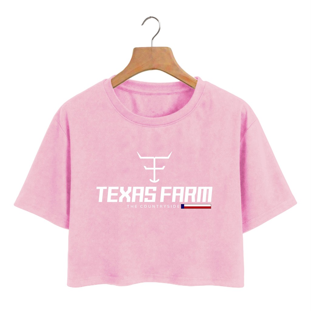 Blusa Cropped Crop Blusinha Feminina Texas Farm Manga Curta Tendência Verão Moda Blogueira Envio Rápido