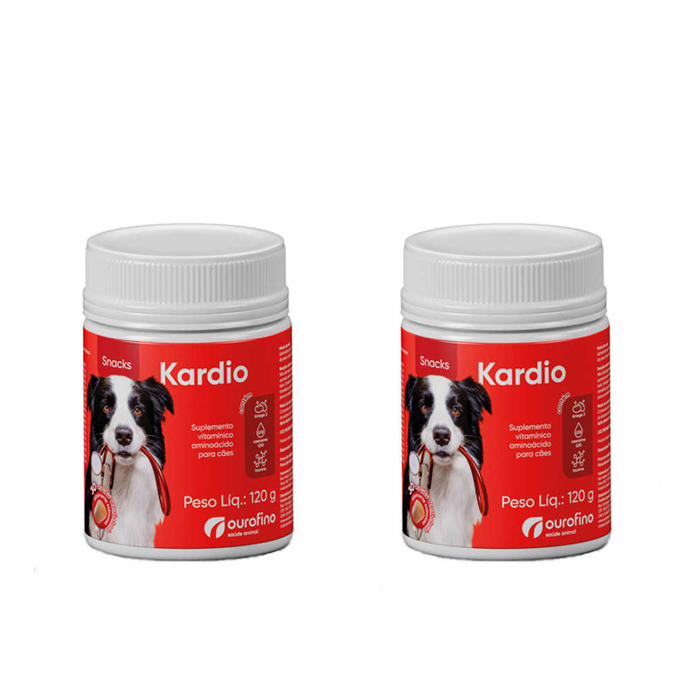 2 X Kardio Snacks Para Cães Omega 3 Vitaminas E Aminoacidos - Ourofino