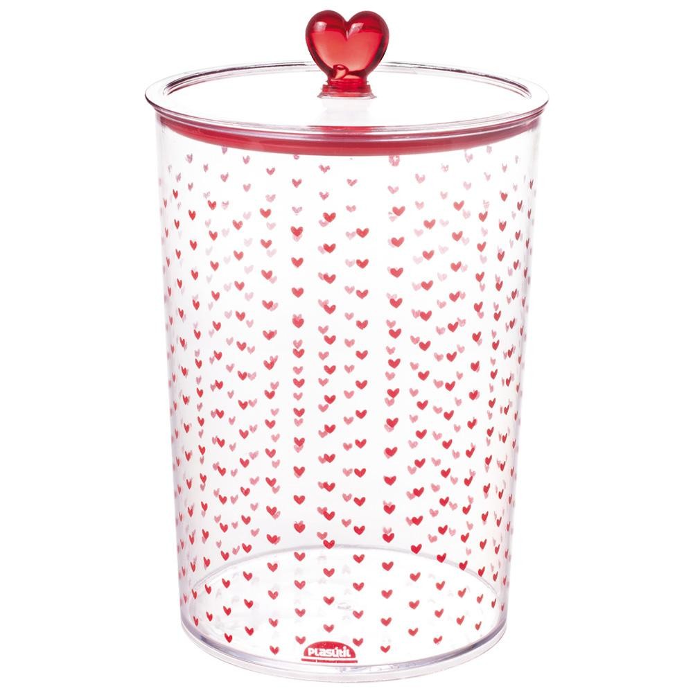 Porta Mantimentos Hermético Coração1,8 L Plasútil - Home & Living