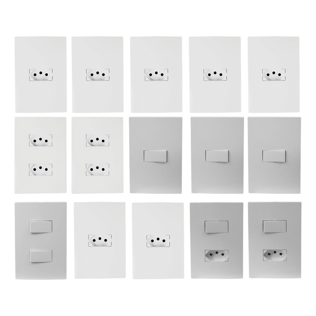 Kit 15 Peças Tomada Interruptor Ilumi I9 + Casa Completa em Oferta na Shopee