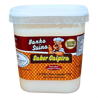 Banha balde 1 litro Suína 100% Natural Gordura porco caipira em Oferta na Shopee