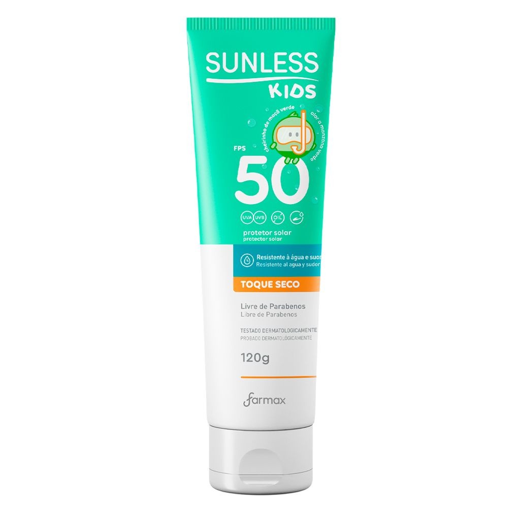 Protetor Solar Sunless Kids Toque Seco FPS 50 - 120g