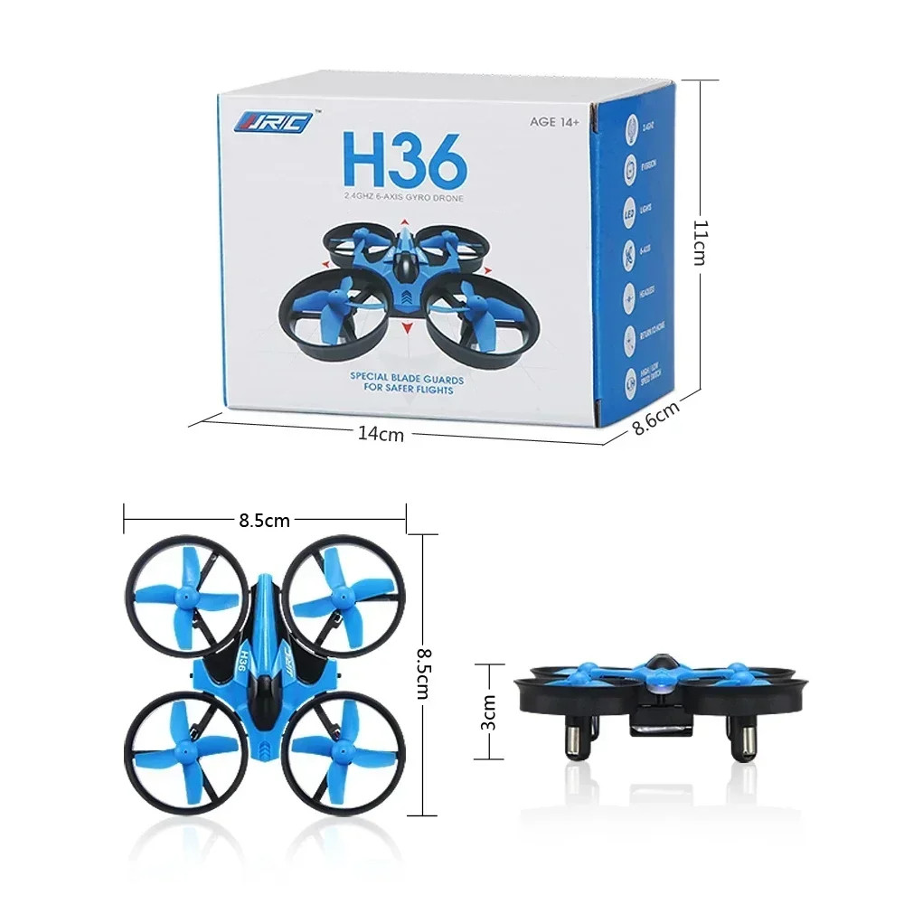 Mini Drone JJRC H36 RC: Flip 360° e Controle Remoto para Crianças