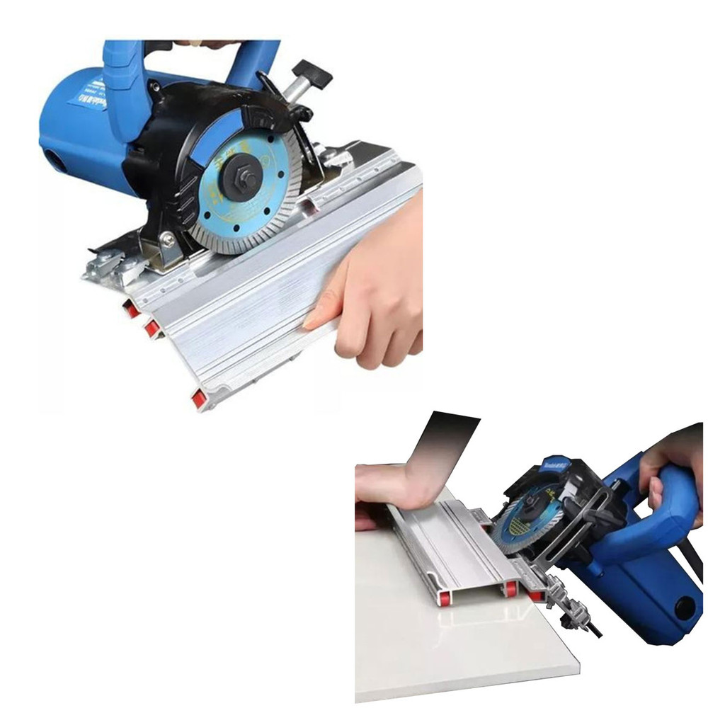 Base Suporte P/Makita Serra Marmore Guia Corte 45° Graus Meia Esquadria Trilho Gabarito Porcelanato Piso ENVIO IMEDIATO