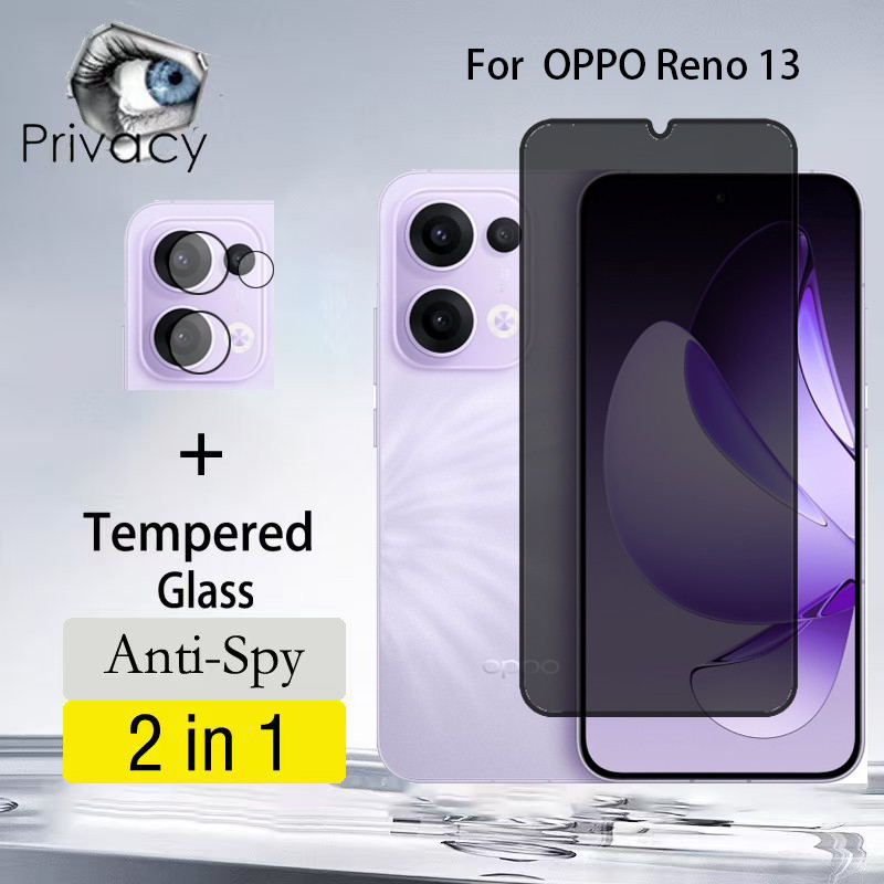 2 Em 1 Película Privacidade OPPO Reno 13 5G Protetor De Tela Anti-Espionagem Vidro Temperado Para 13F Espião Pelicula em Oferta na Shopee