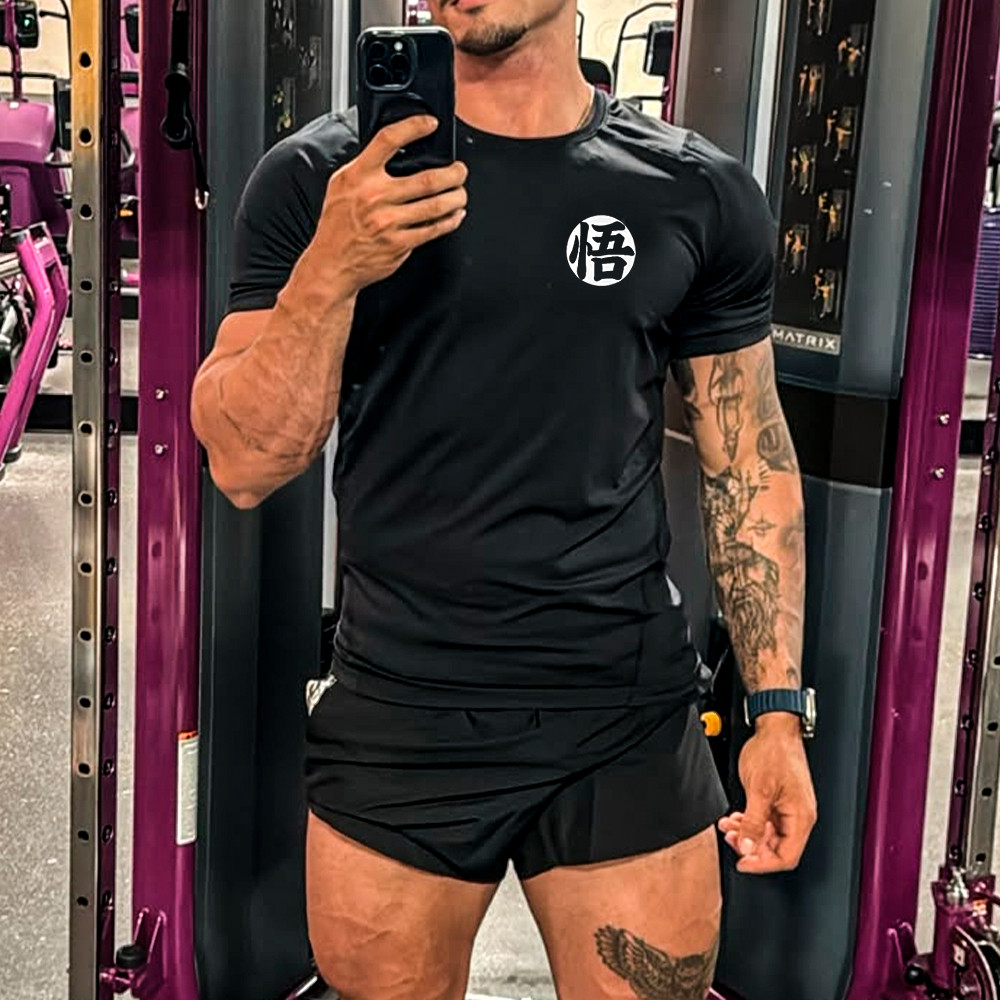Camisa de Treino Goku Dragon Ball Z - Algodão, Academia, Fitness, Musculação, Geek, Otaku, Masculina Camiseta Masculina