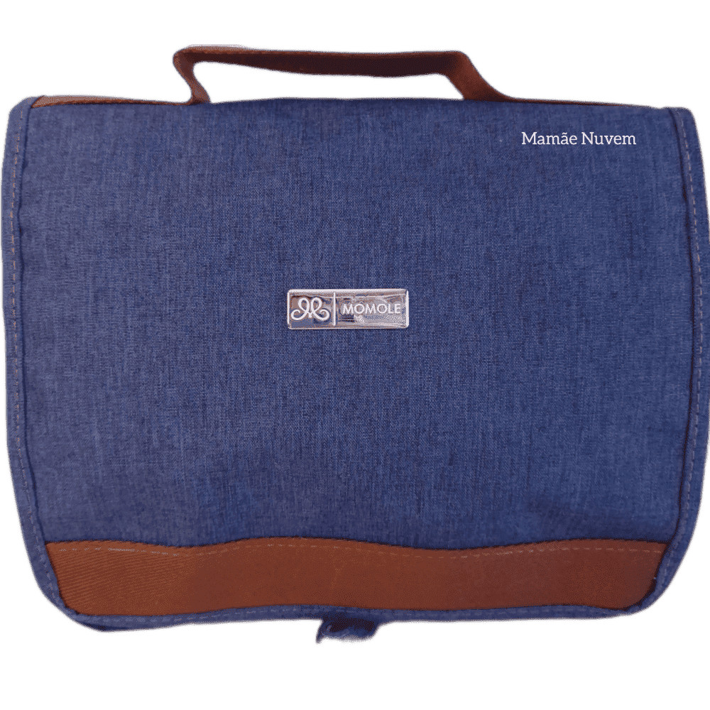 Necessaire Organizadora Maternidade Linho City Marinho Momole