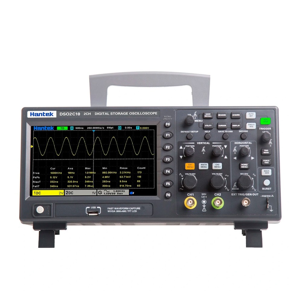 Osciloscópio Digital Hantek DSO2C10 100MHz 2 Canais 1GS/s 8Mpts em Oferta na Shopee