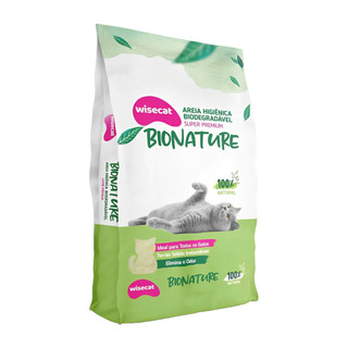 Areia Higiênica Wisecat Bionature 4kg - Super Premium
