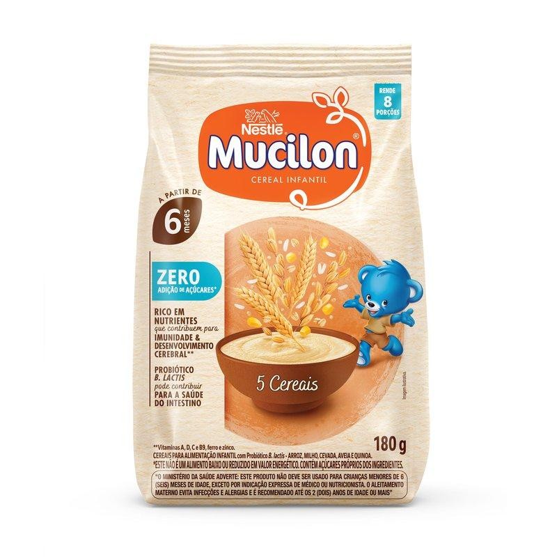 Cereal Infantil Mucilon 5 Cereais e Quinoa 180g em Oferta na Shopee