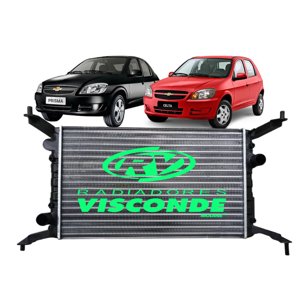 Radiador Visconde Gm Celta Prisma 2006 2009 2012 2015 em Oferta na Shopee