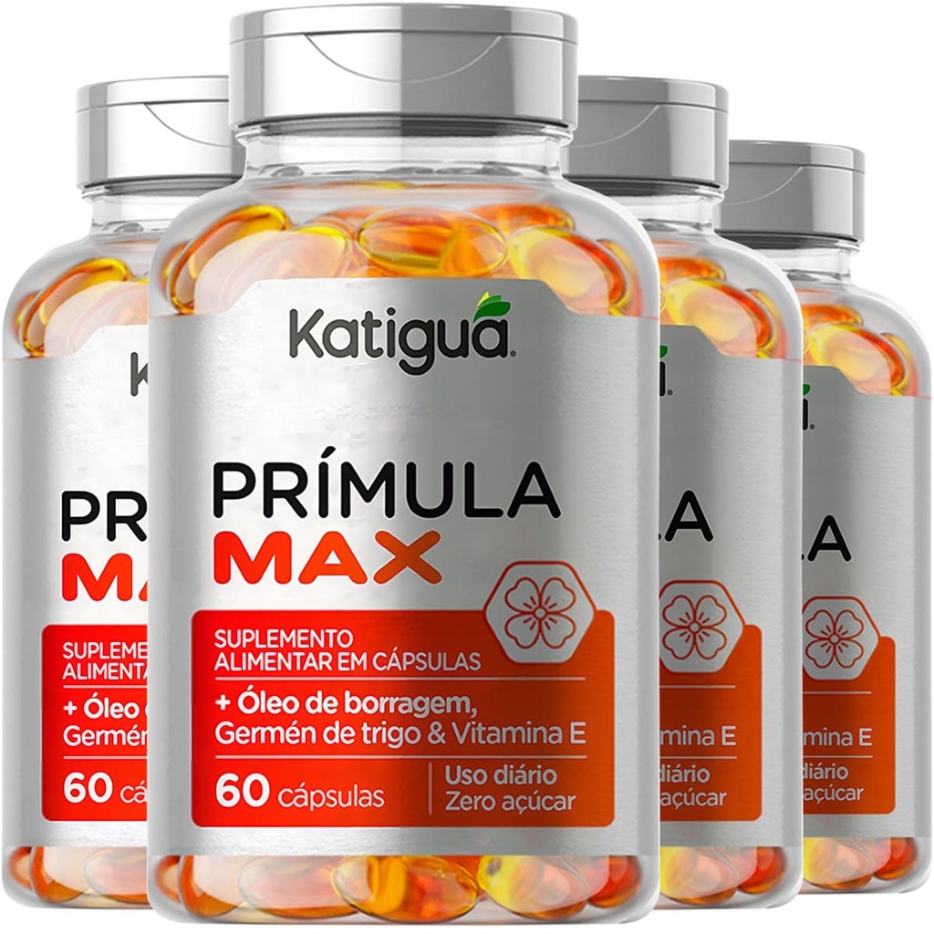 Óleo De Prímula E Borragem Prímula Max 240 Cápsulas Katiguá