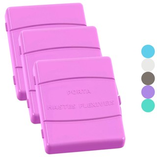 Estojo Organizador para Porta Cotonete Hastes 3 Und em Oferta na Shopee