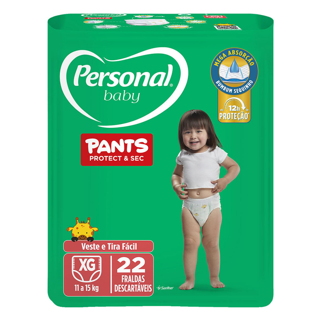Fralda Infantil Personal Baby Pants Protect & Sec XG 22 und em Oferta na Shopee