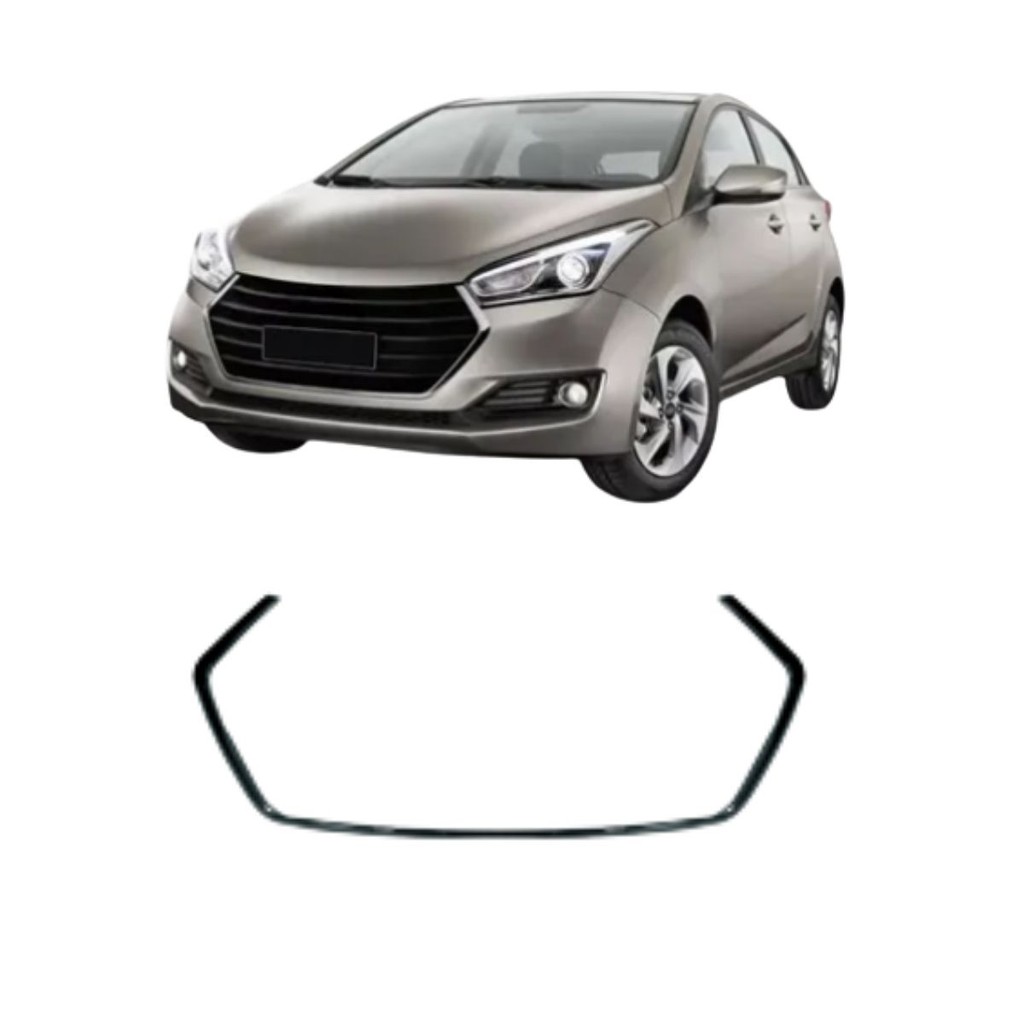 Friso para Grade Radiador HB20 2016 A 2018 Preto
