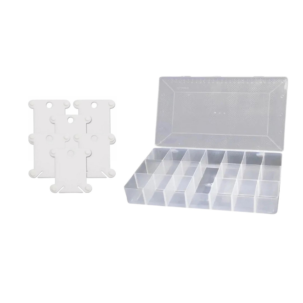 Kit Costura Artesanato Plaqueta e Caixa Transparente em Oferta na Shopee