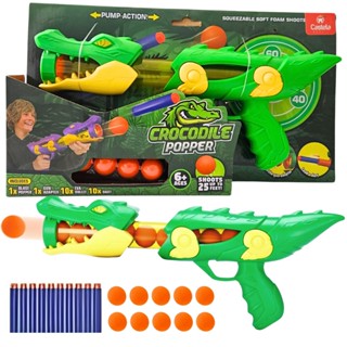 Lançador Infantil Dardos Bolinhas Brinquedo Divertido Crocodilo Popper - Castela em Oferta na Shopee