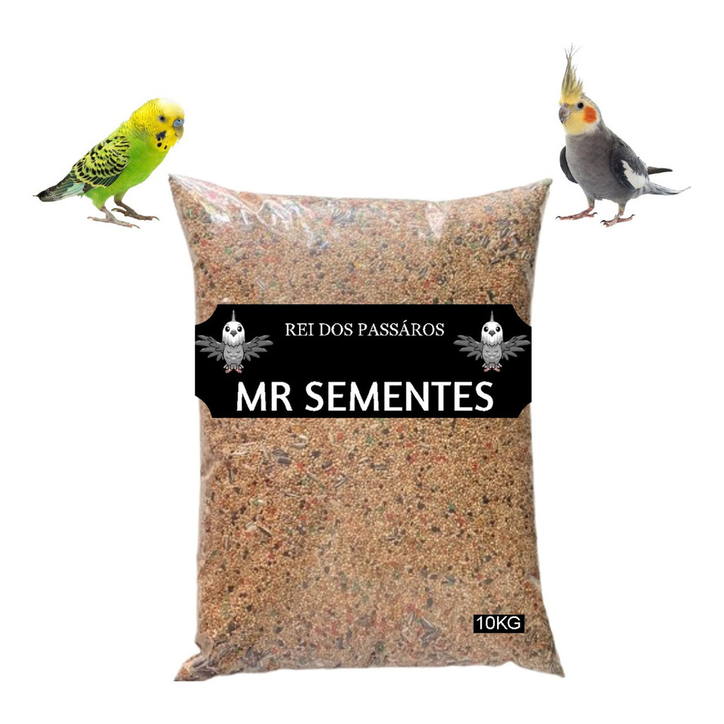 Mix Gourmet 10kg: Nutrição Premium para Calopsitas e Agapornis com Toque de Mel!
