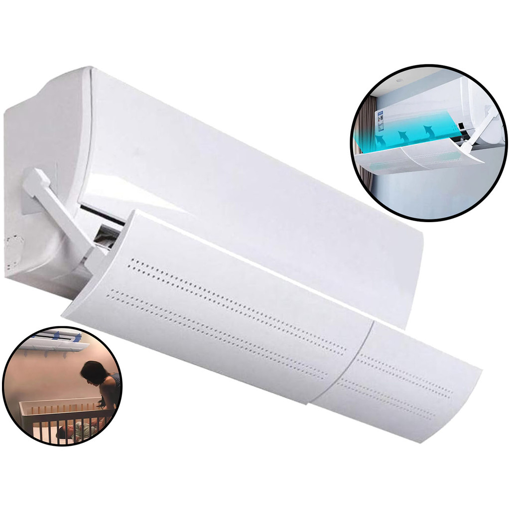 Defletor Plástico Para Ar Condicionado Direcionador De Ar Com Suporte Ajustável Universal - Home Appliances