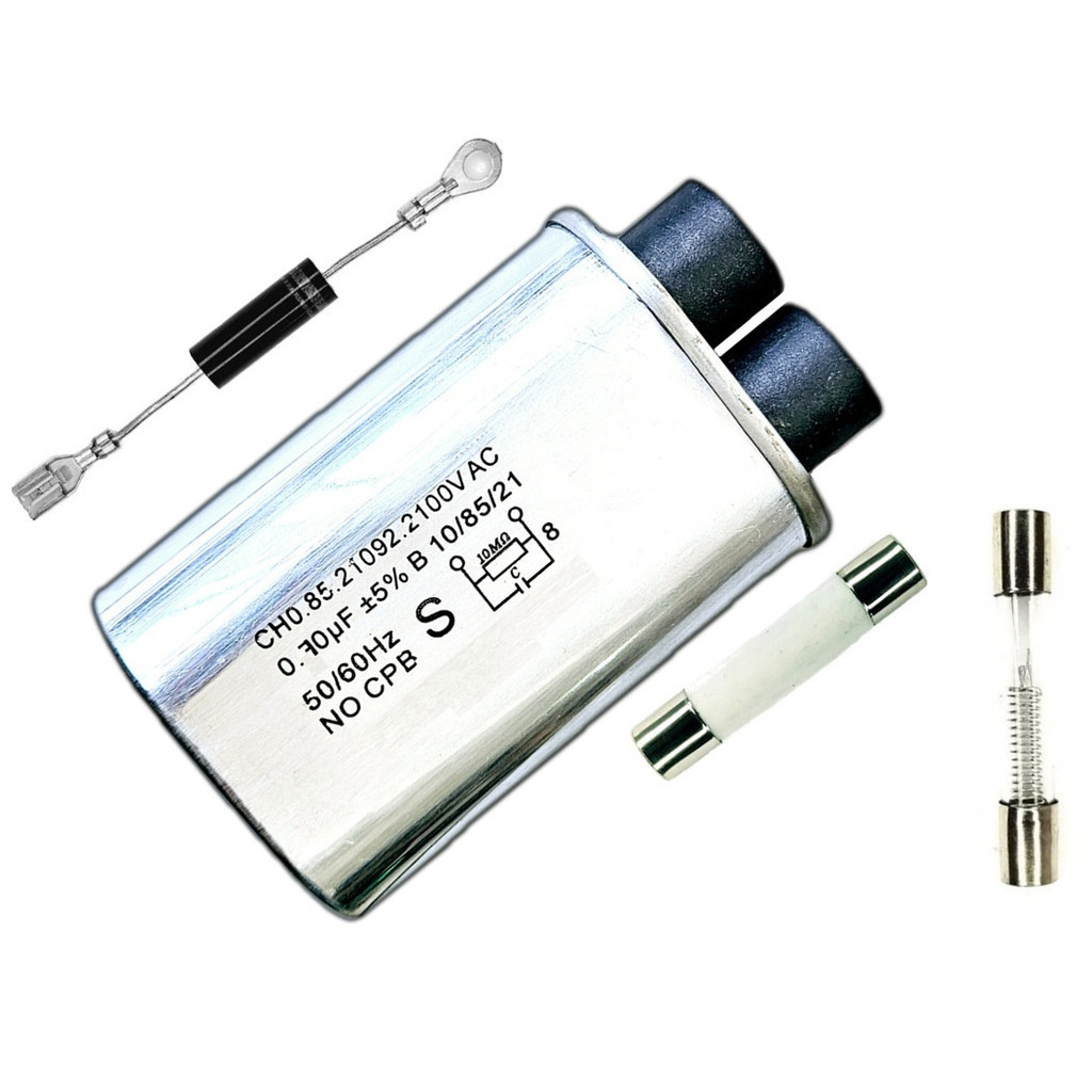 Kit Capacitor 0,70uf + Diodo + Fusível + Fusível Vidro 0.7a