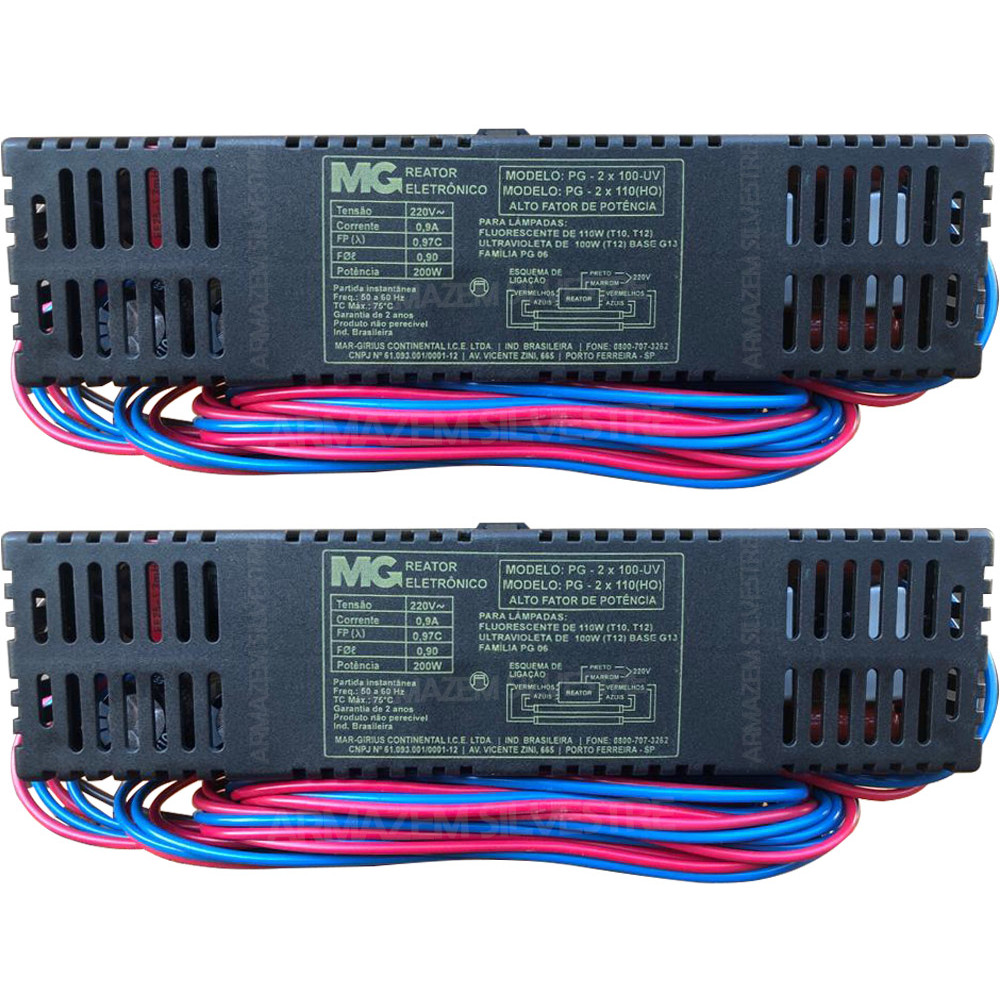 2 Reator Eletrônico 2 X 100w 220v Lampada Ho Bronzeamento Margirius em Oferta na Shopee