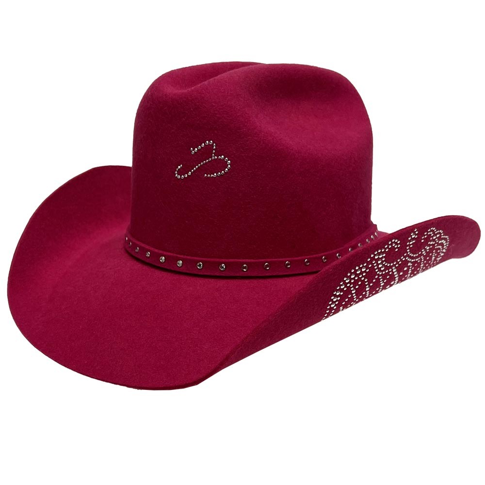 Chapeu Pralana Cowboy Infantil Rosa Feltro
