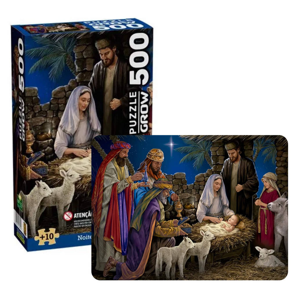 Quebra-Cabeça Puzzle 500 Peças Noite de Luz Grow - 02894 em Oferta na Shopee