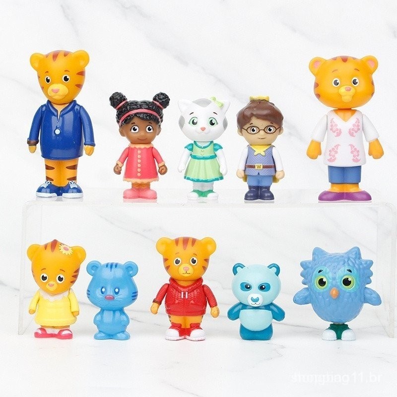 Daniel Tiger's Neighborhood Bonecos Katerina Kittycat the Owl Miss Elaina Prince Wednesday Figure Brinquedos infantis