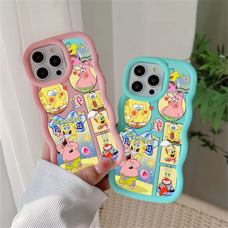 Bonito Bob Esponja Patrick Star Shell Para Samsung Galaxy A55 A35 A32 A34 A25 A15 A06 A04E A05 A05S A03 A24 A23 A22 A32 