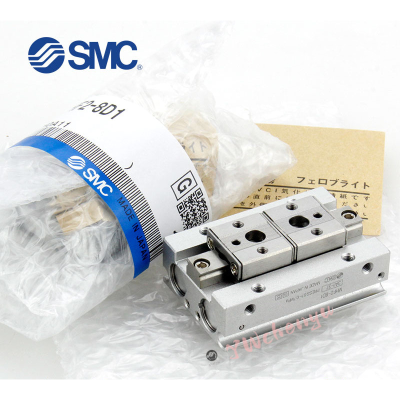 Cilindro de dedo pneumático paralelo da mesa deslizante SMC MHF2-8D 12D 16D 20D 8DR 12DR 16DR 20DR 8D1 20D1 12D1R 16D2R