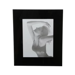Porta Retrato Wolff de Vidro Preto 10cm x 15cm