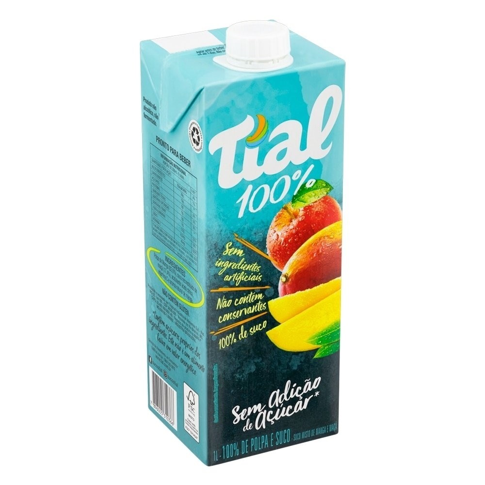 Detalhes do Suco Tial 100% Manga com Maçã 1L - Embalagem com 12 Unidades