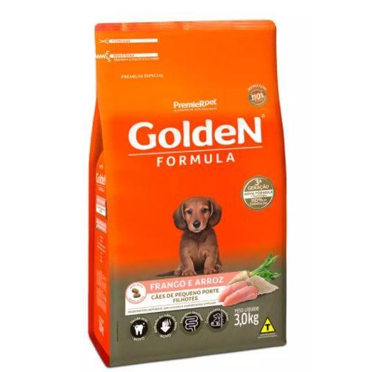 Ração Golden Fórmula Mini Bits Cães Flh pp Frango Arroz 3kg em Oferta na Shopee