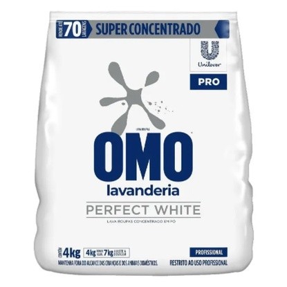 Lava - Roupas Super Concentrado em Pó Lavanderia Omo Perfect White Pro Pacote 4kg