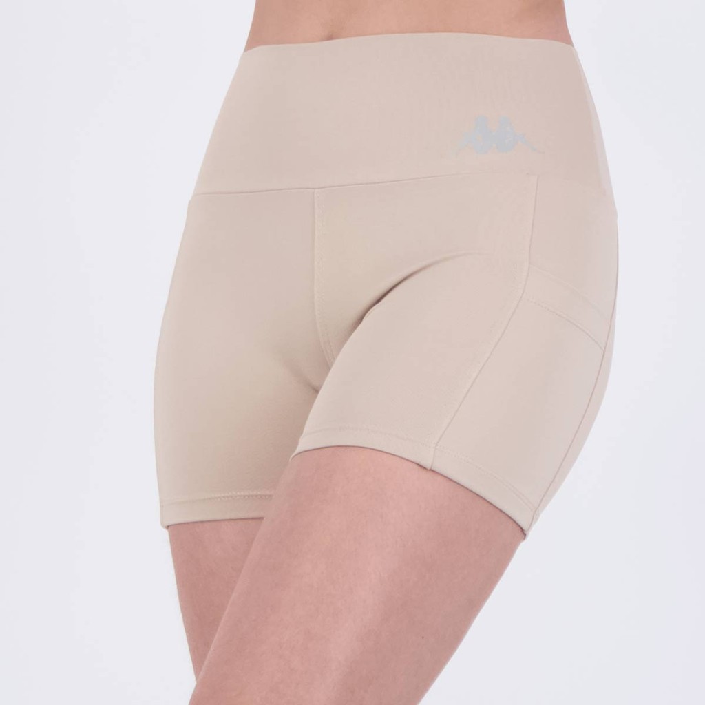 Shorts Kappa Pocket Feminino Bege - Women Clothes