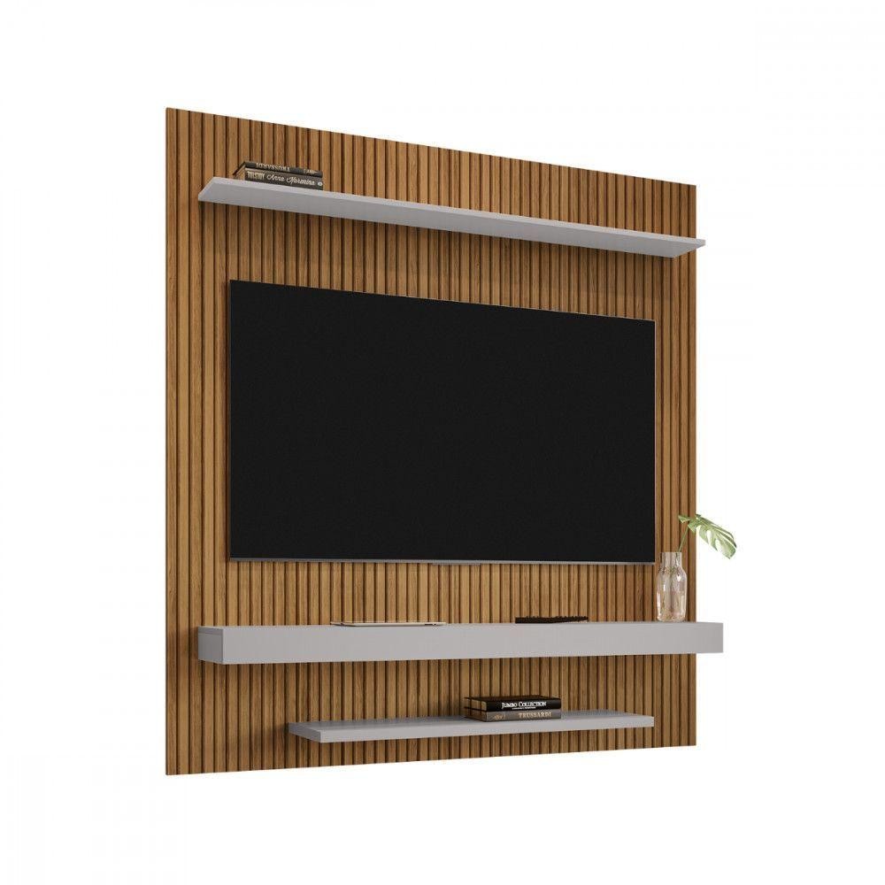 Painel Para Tv De Até 65 Polegadas Leme Pintura Ripado Cinamomo Com Off White em Oferta na Shopee