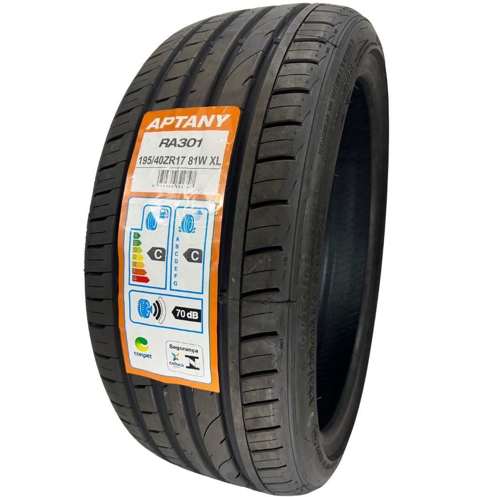 PNEU 195/40R17 APTANY 81W XL RA301 ARO 17 PNEU NOVO PARA CARROS REBAIXADOS PERFIL BAIXO GOLF GOL POLO