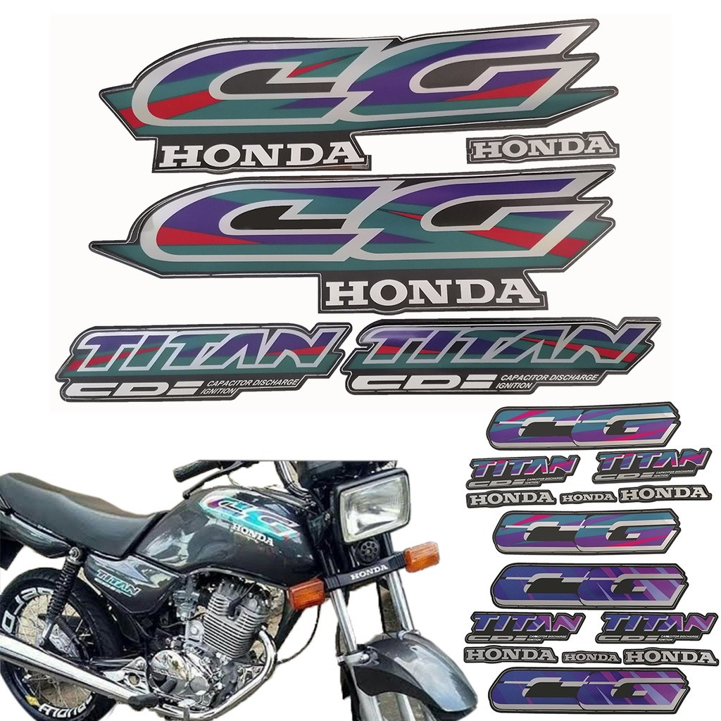 Kit Adesivos Cg 125 Titan 125 1995 Até 1997 Cinza em Oferta na Shopee
